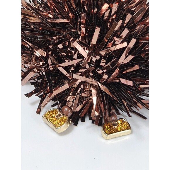 Reindeer Necklace & Earrings Set Brown  Pom Pom Multi Color Rinestone Holiday - Picture 7 of 10